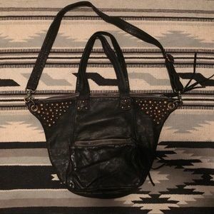 Free people 100% leather studded hobo bag